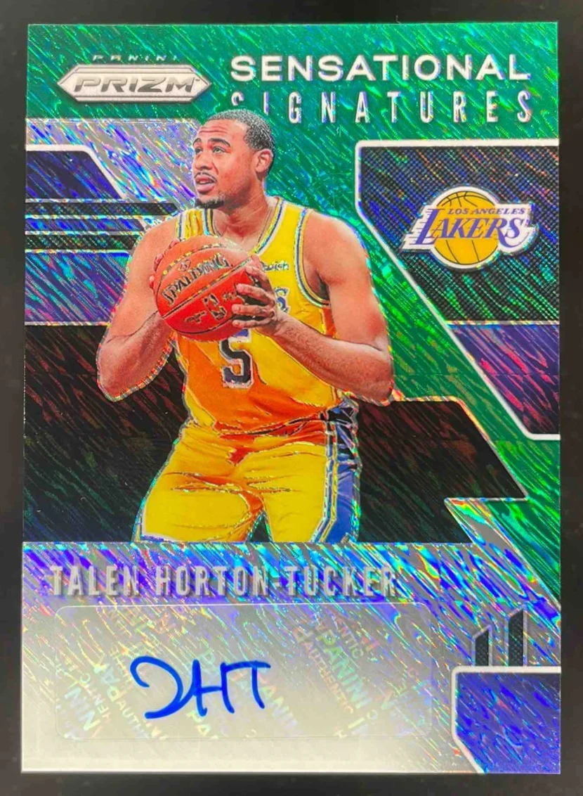 2019 Prizm Sensational Premium Green Shimmer Talen Horton-Tucker RC Auto /25