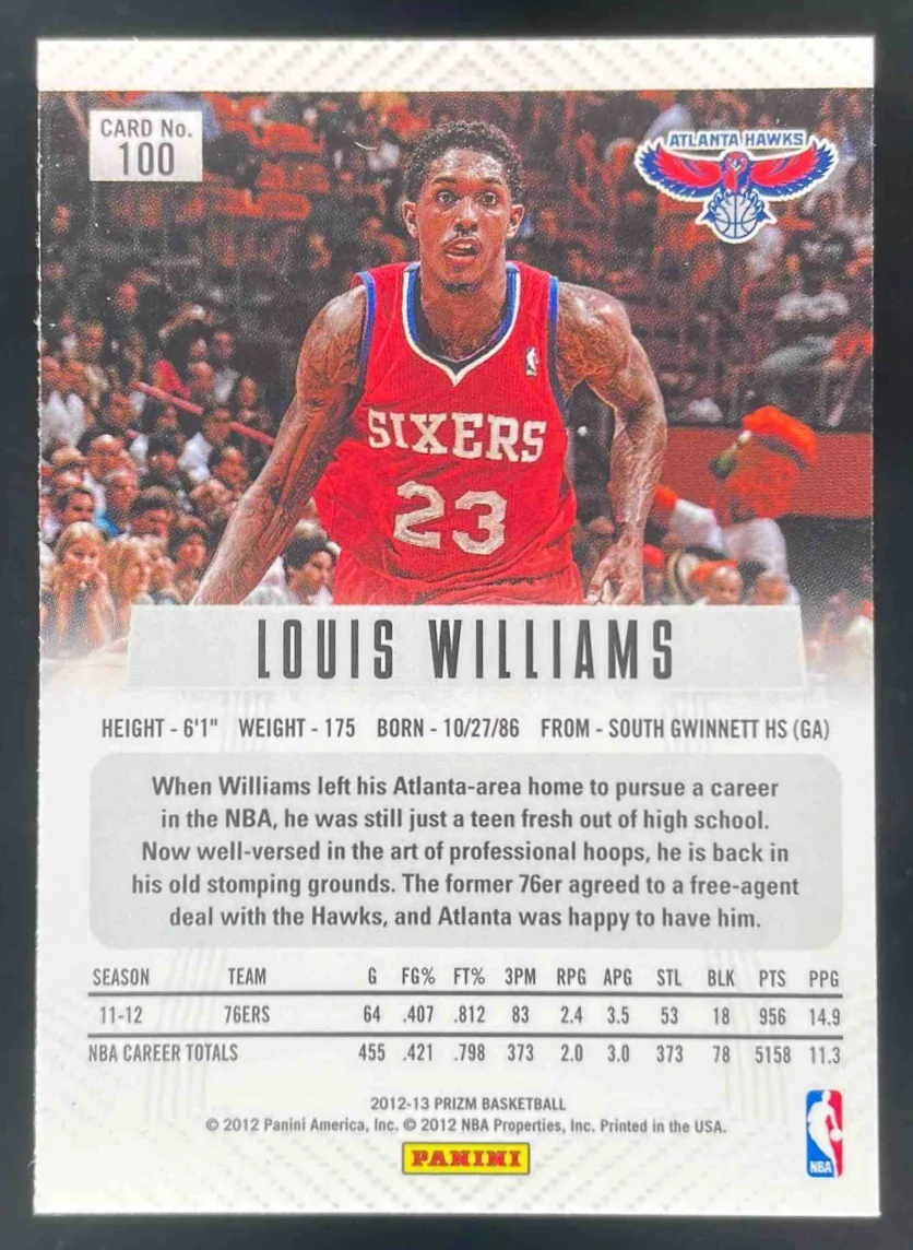 2012-13 Panini Prizm Prizms #100 Louis Williams - Image 2