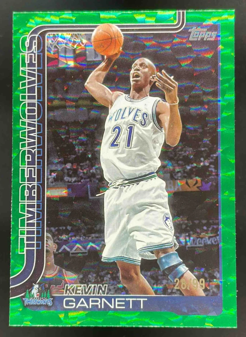 2025-26 Topps Green Crackleboard Foil #254 Kevin Garnett /99