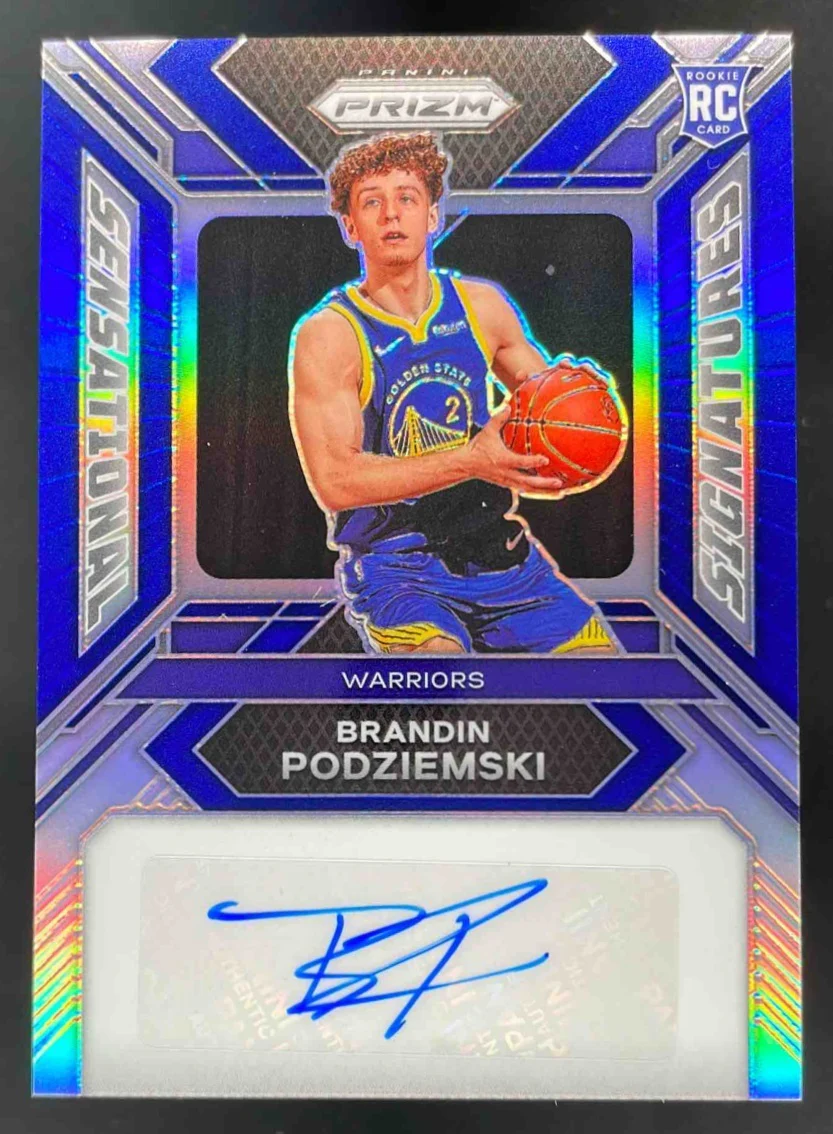 2023-24 Prizm Sensational Prizms Blue #SS-PO Brandin Podziemski Auto /49