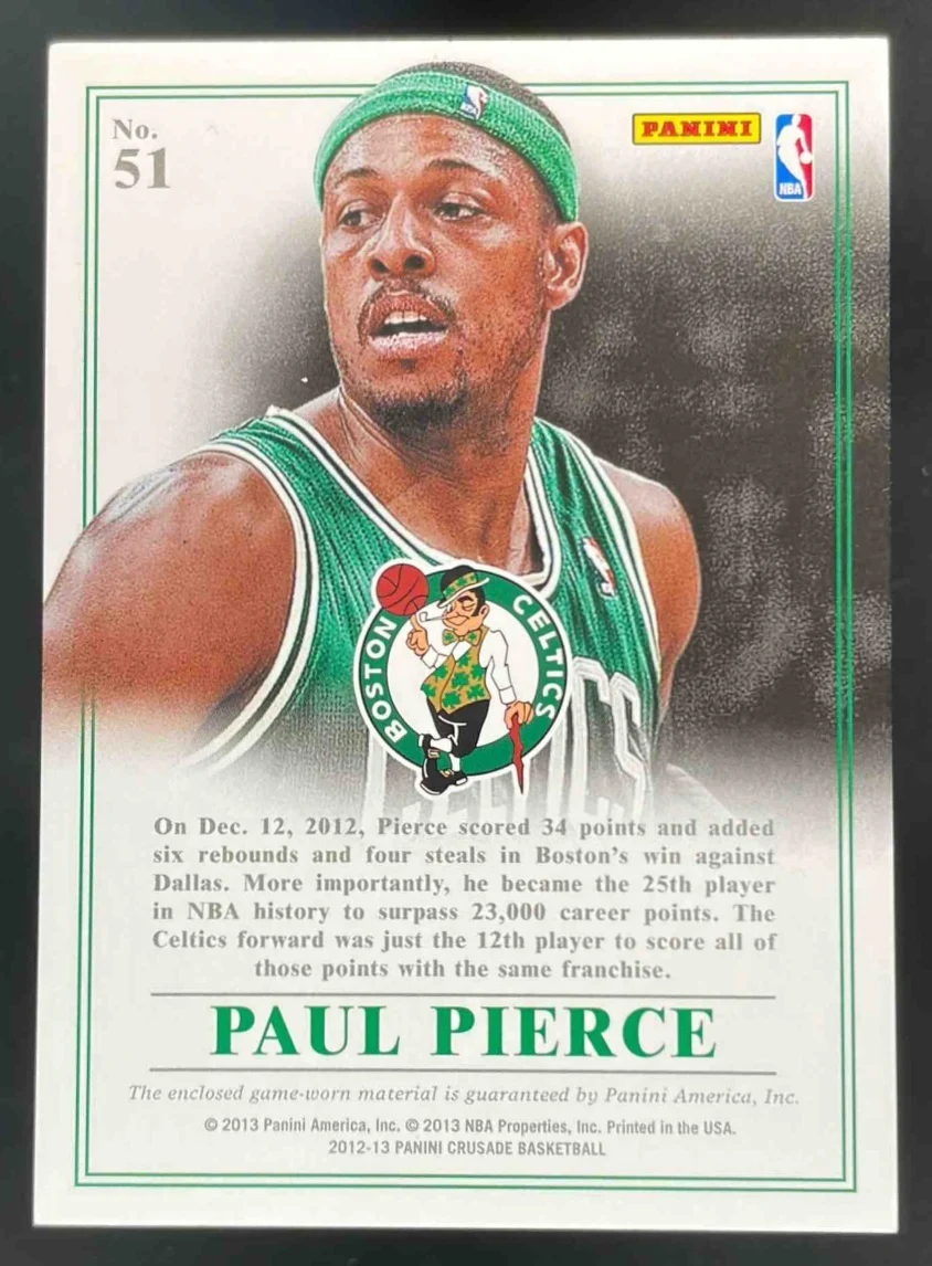 2012-13 Panini Crusade Majestic Materials #51 Paul Pierce - Image 2