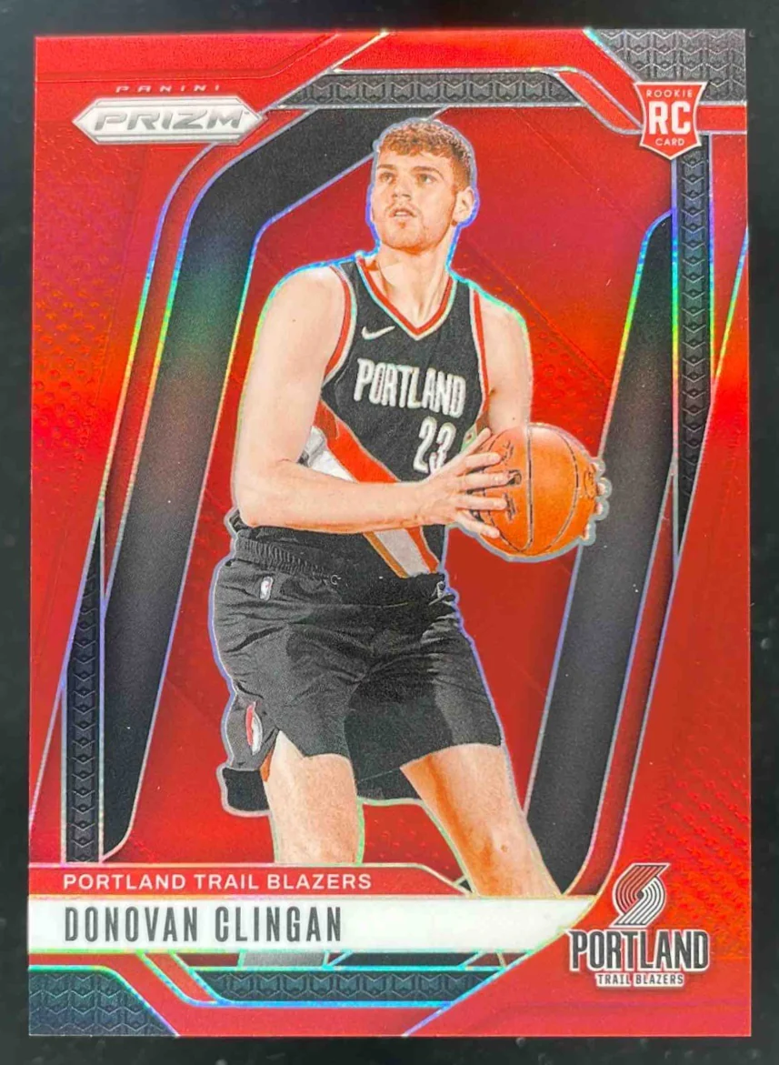 2024-25 Panini Prizm Red Prizm #221 Donovan Clingan RC /299