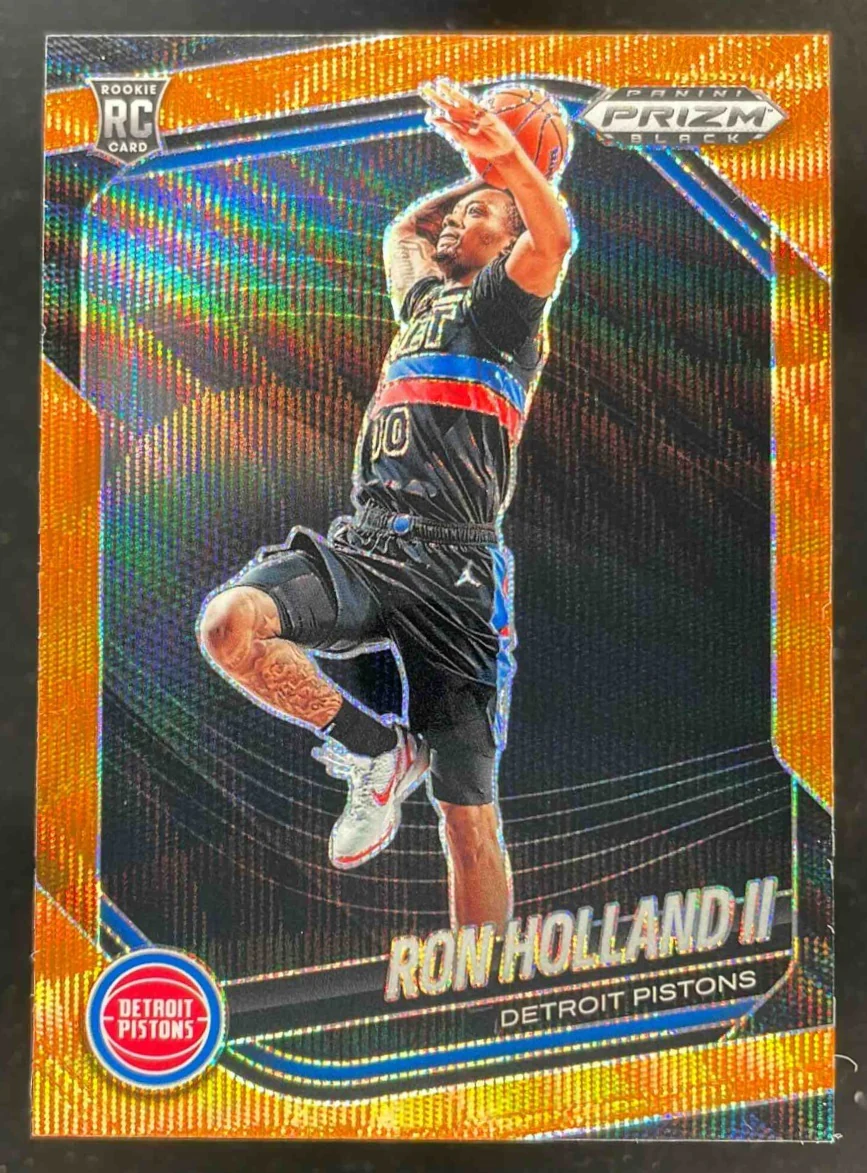 2024-25 Panini Prizm Black Orange Wave Prizms #28 Ron Holland II /60