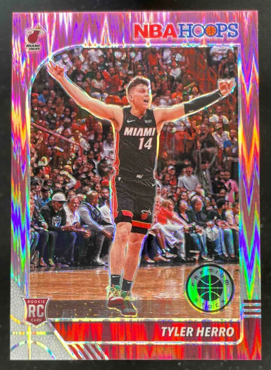 2019-20 Panini Hoops Premium Stock Prizms Pink Flash #210 Tyler Herro RC /25