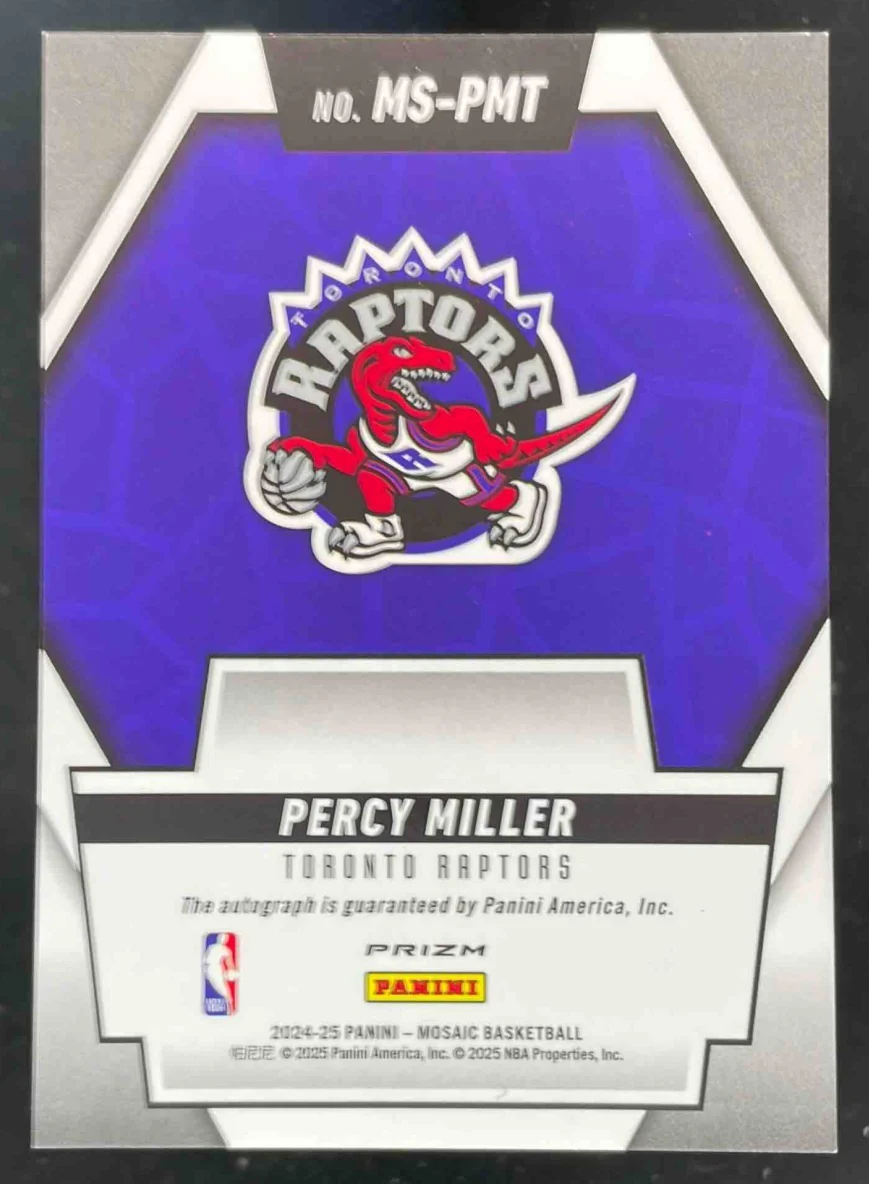 2024-25 Panini Mosaic Scripts #MS-PMT Percy Miller Auto - Image 2