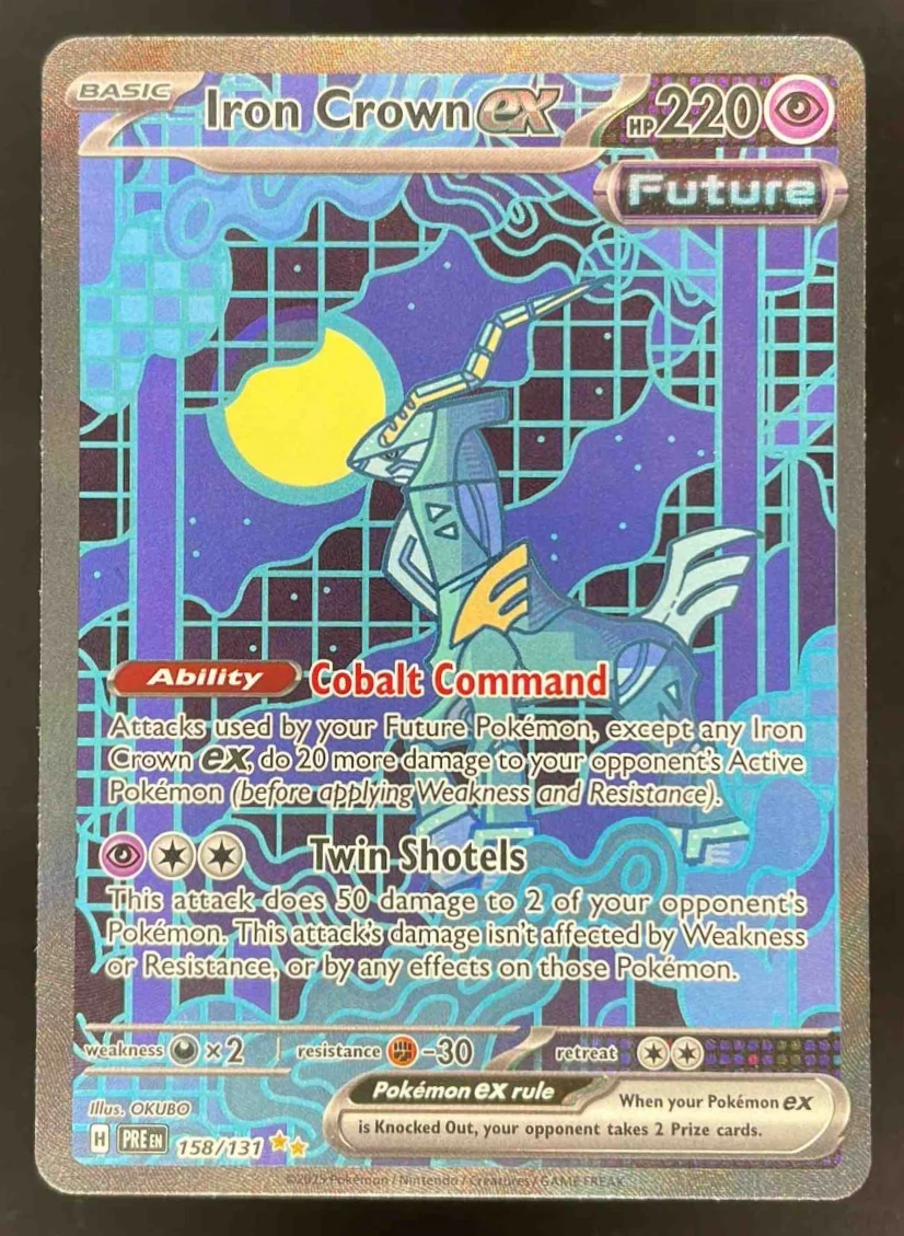 2025 Pokemon Prismatic Evolutions #158/131 Iron Crown ex