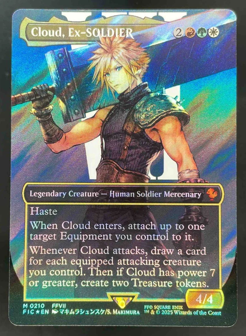 2025 Magic: The Gathering Final Fantasy Commander #210 Cloud Ex-SOLDIER BL SF