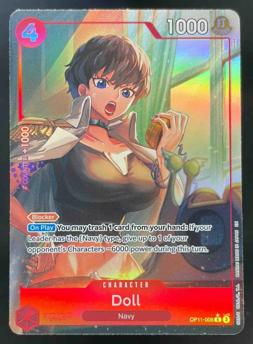 2025 One Piece A Fist of Divine Speed Rare #OP11-008 Doll Alternative Art
