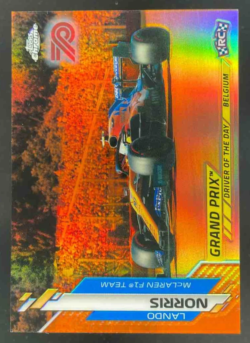 2020 Topps Chrome Formula 1 70th Anniversary Orange #166 Lando Norris RC