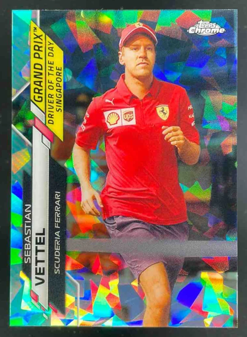 2020 Topps Chrome Sapphire Formula 1 Aqua #168 Sebastian Vettel /99