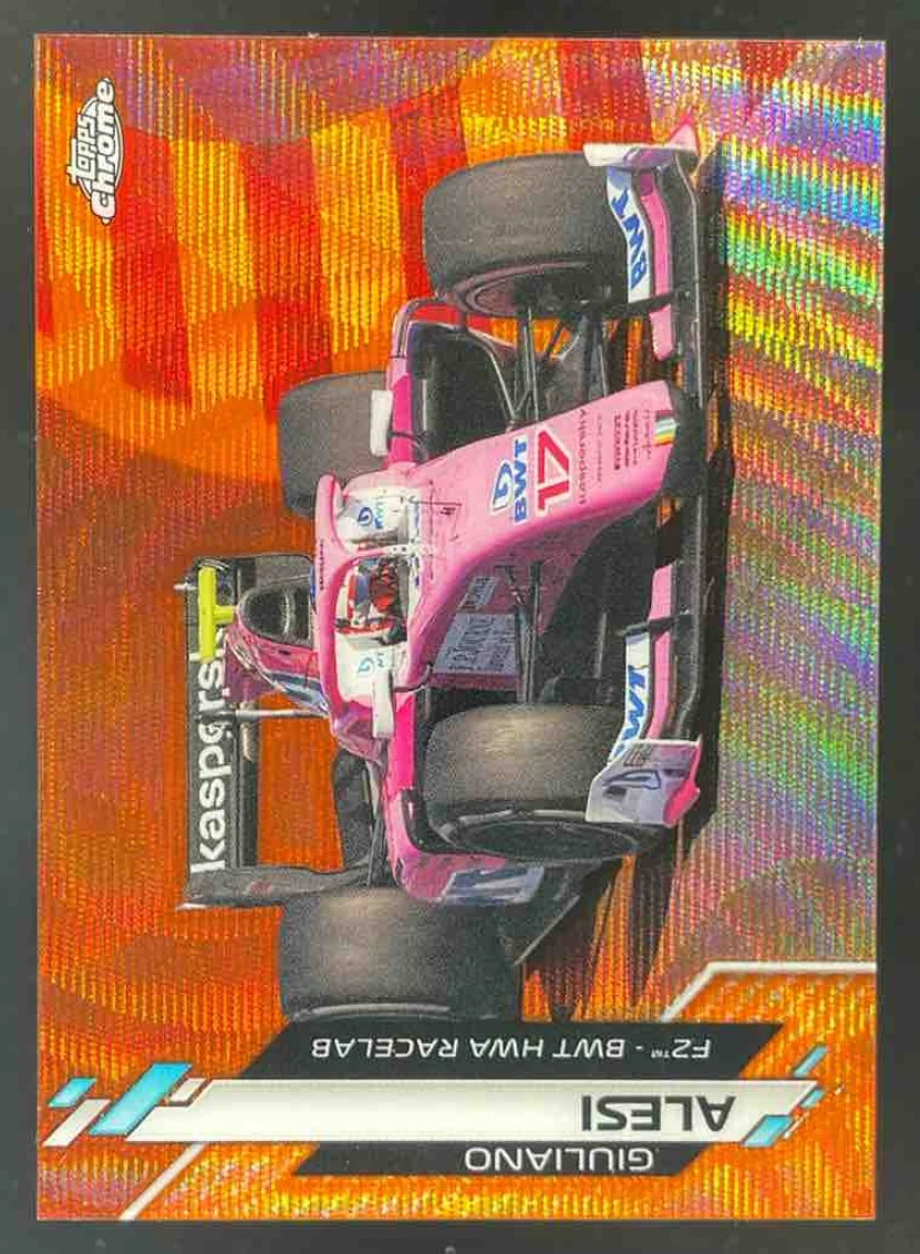 2020 Topps Chrome Formula 1 Orange Wave Refractor #74 Giuliano Alesi /25