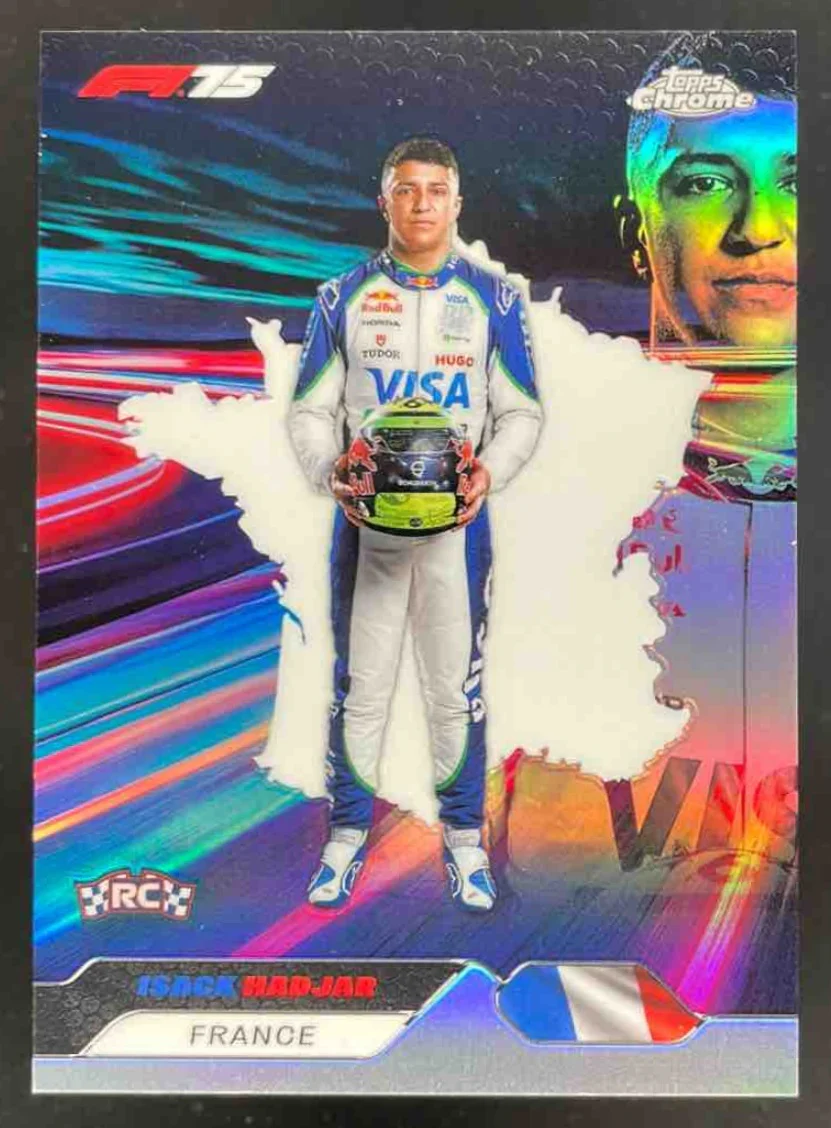 2025 Topps Chrome Formula 1 Neon Nations #NN-6 Isack Hadjar RC