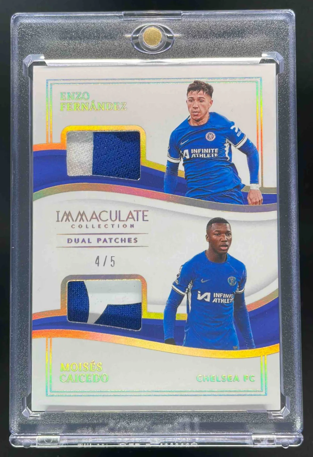 2023 Immaculate Collection Dual Patches Gold Enzo Fernandez Moises Caicedo /5