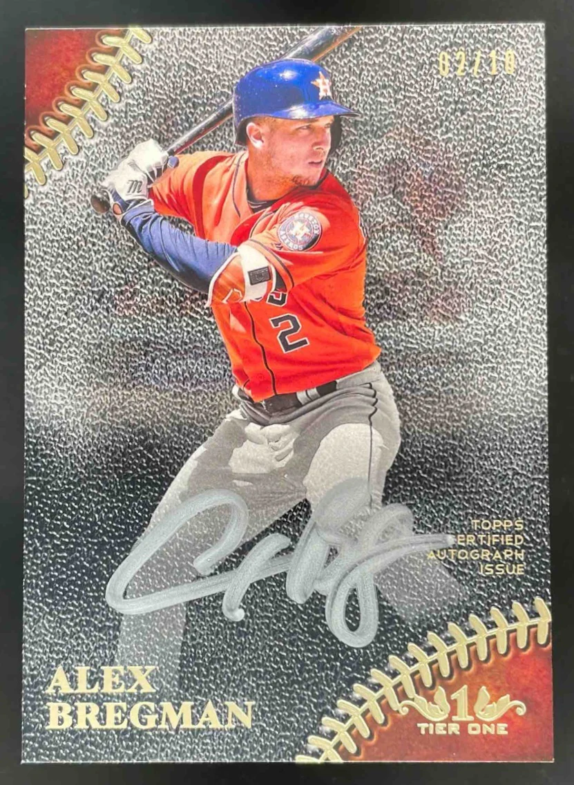 2018 Topps Tier One Prime Performers Silver Ink #PPA-ABR Alex Bregman Auto /10