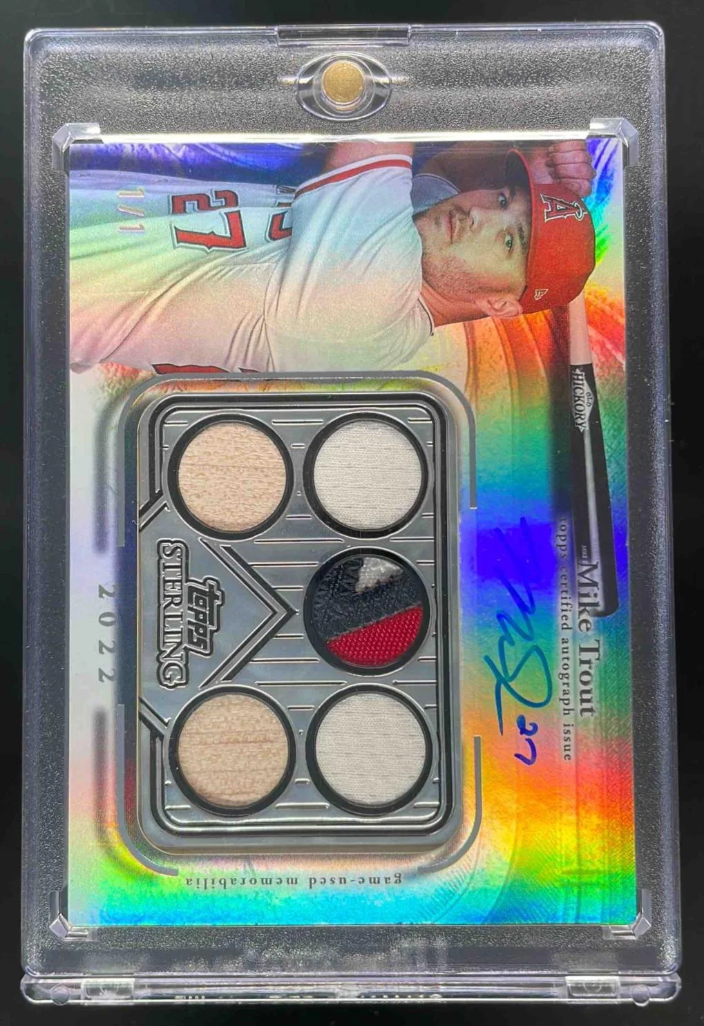 2025 Topps Sterling Seasons Autograph Relics Silver #SSA-MT Mike Trout Auto 1/1