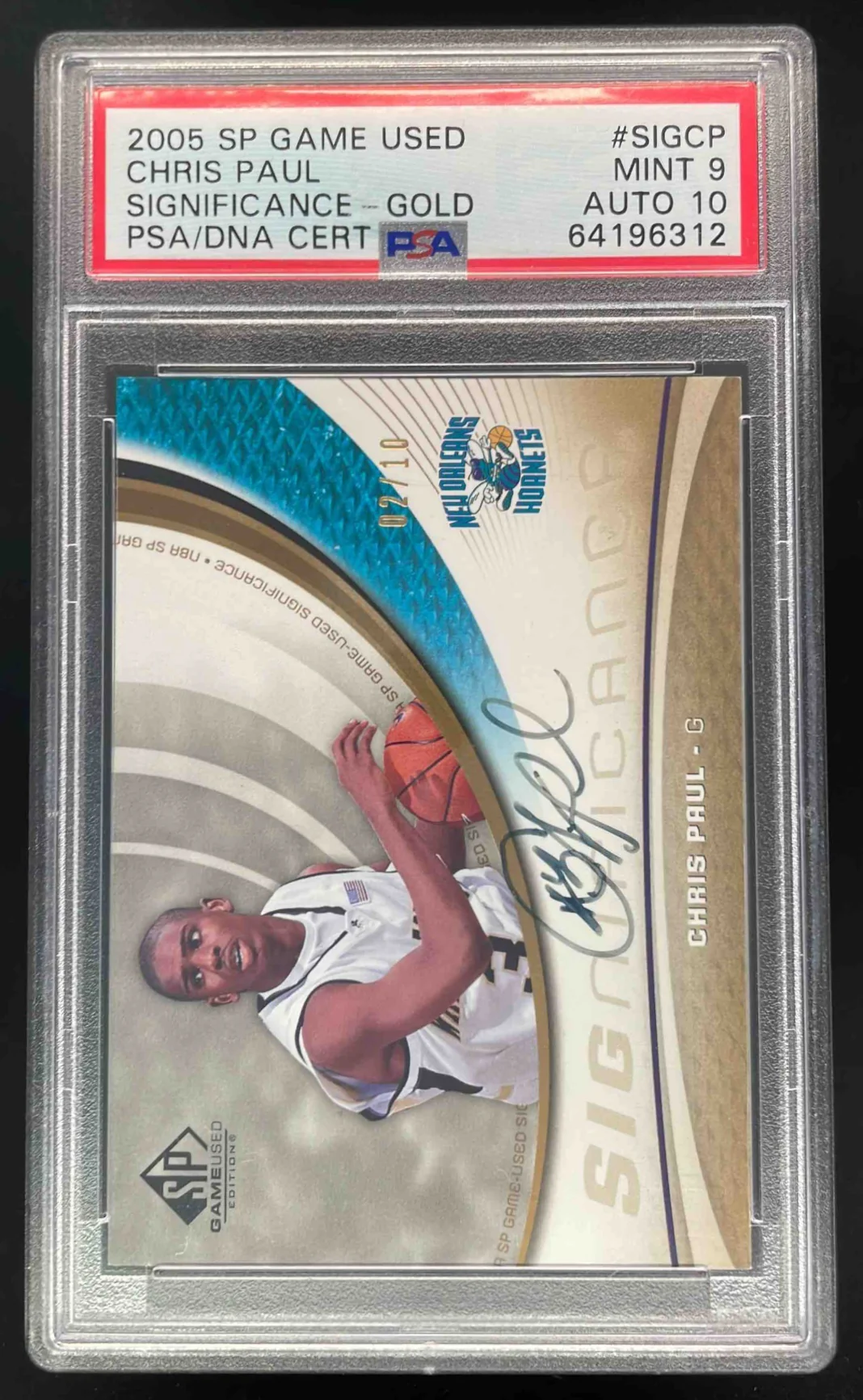 2005 SP Game Used Significance Gold Autograph Chris Paul Auto /10 PSA 9