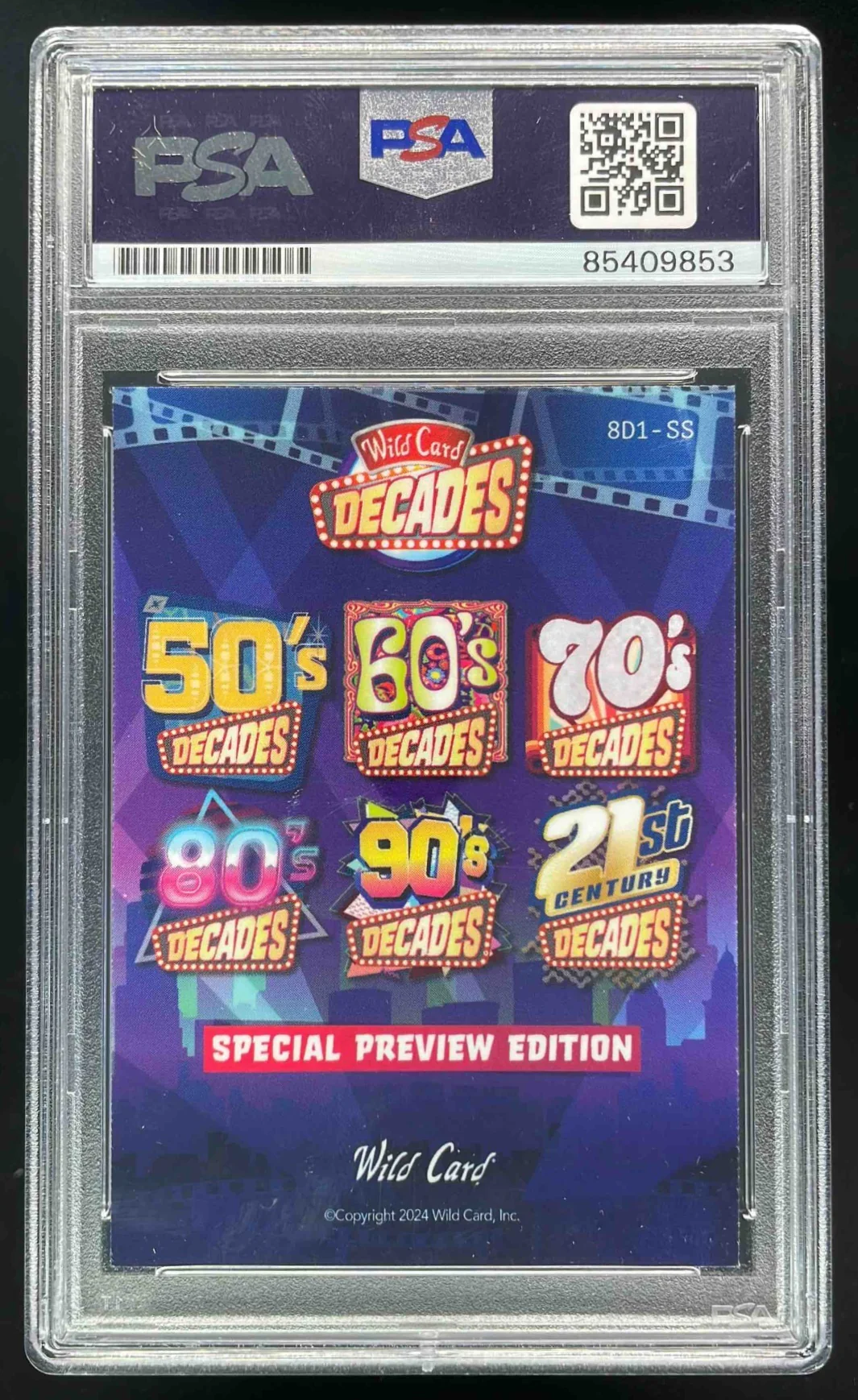 2024 Wild Card Decades 80's Autograph Susan Sarandon Auto /8 PSA 9 - Image 2