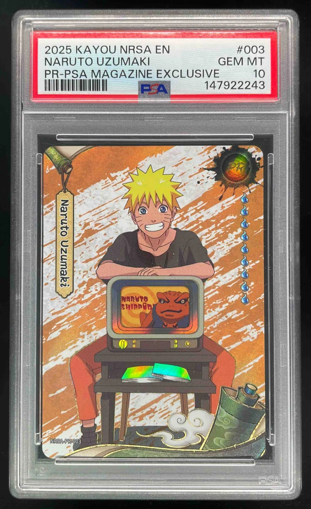 2025 Kayou NRSA EN PSA Magazine Exclusive #003 Naruto Uzumaki PSA 10