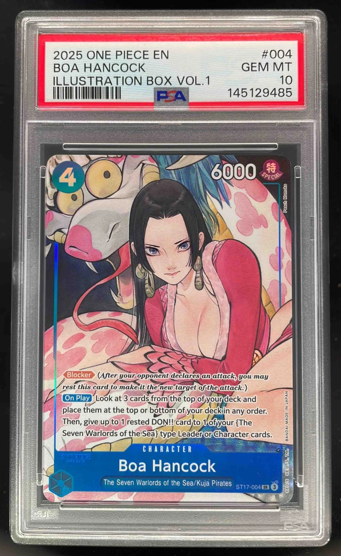 2025 One Piece EN #004 BOA Hancock Illustration Box Vol 1 PSA 10