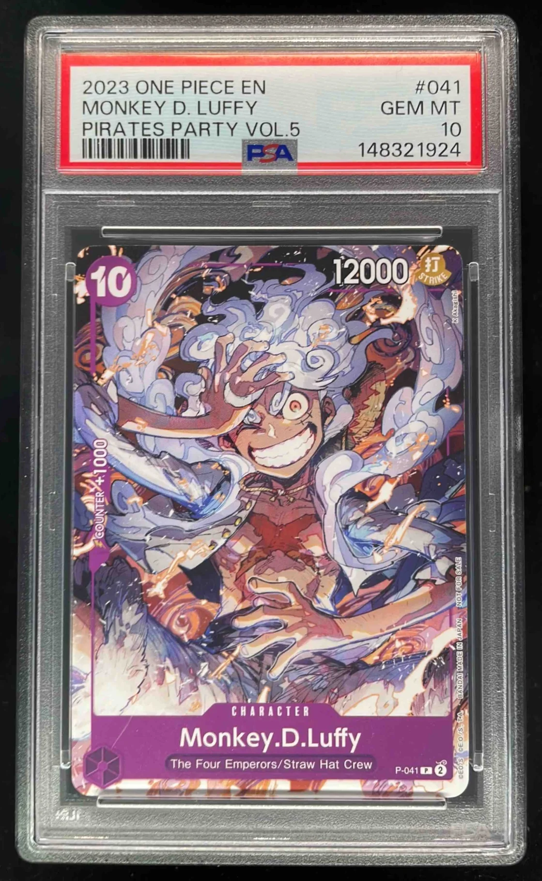 2023 One Piece EN #041 Monkey D Luffy Pirates Party Vol 5 PSA 10