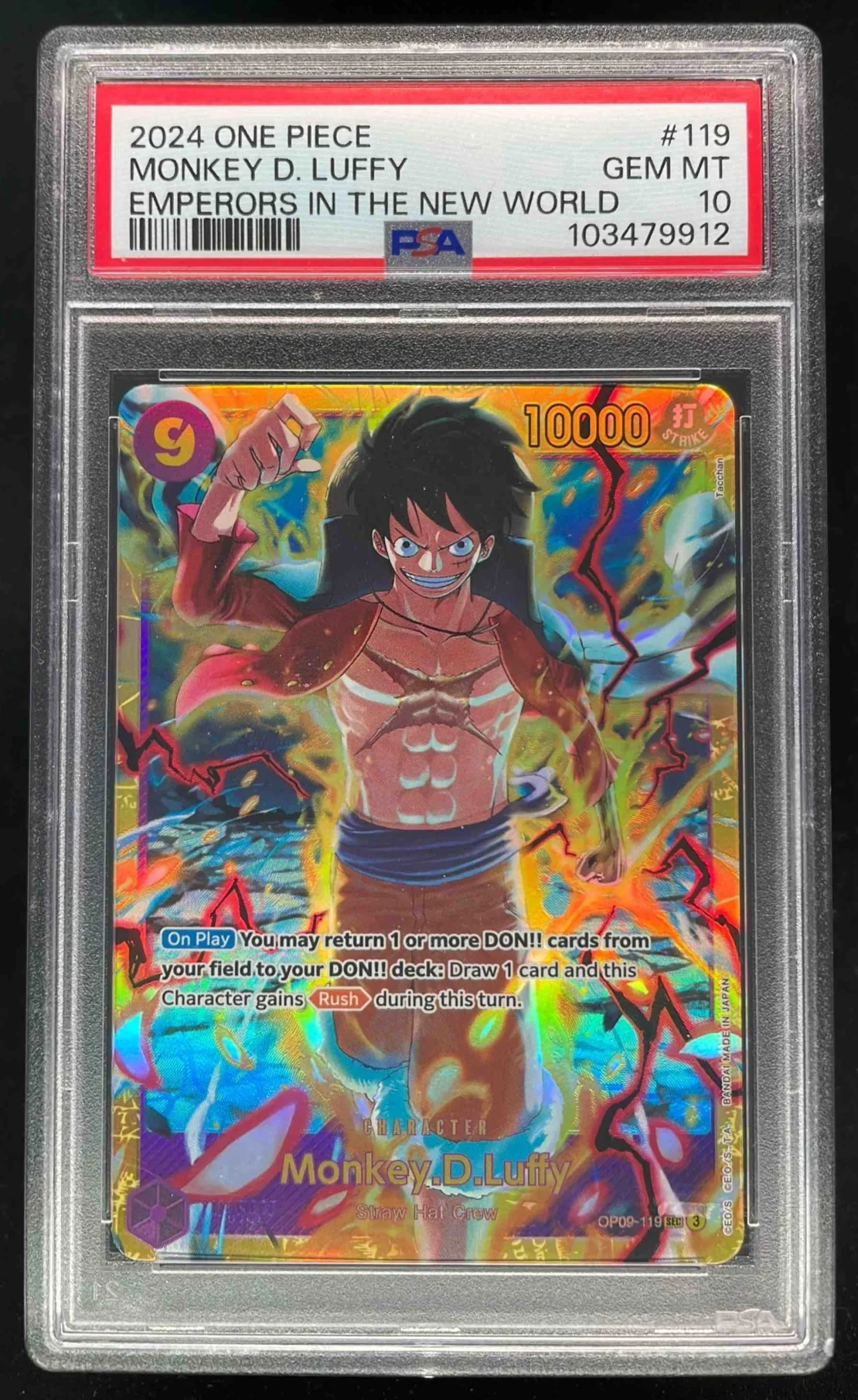 2024 One Piece Emperors in the New World #119 Monkey D Luffy PSA 10