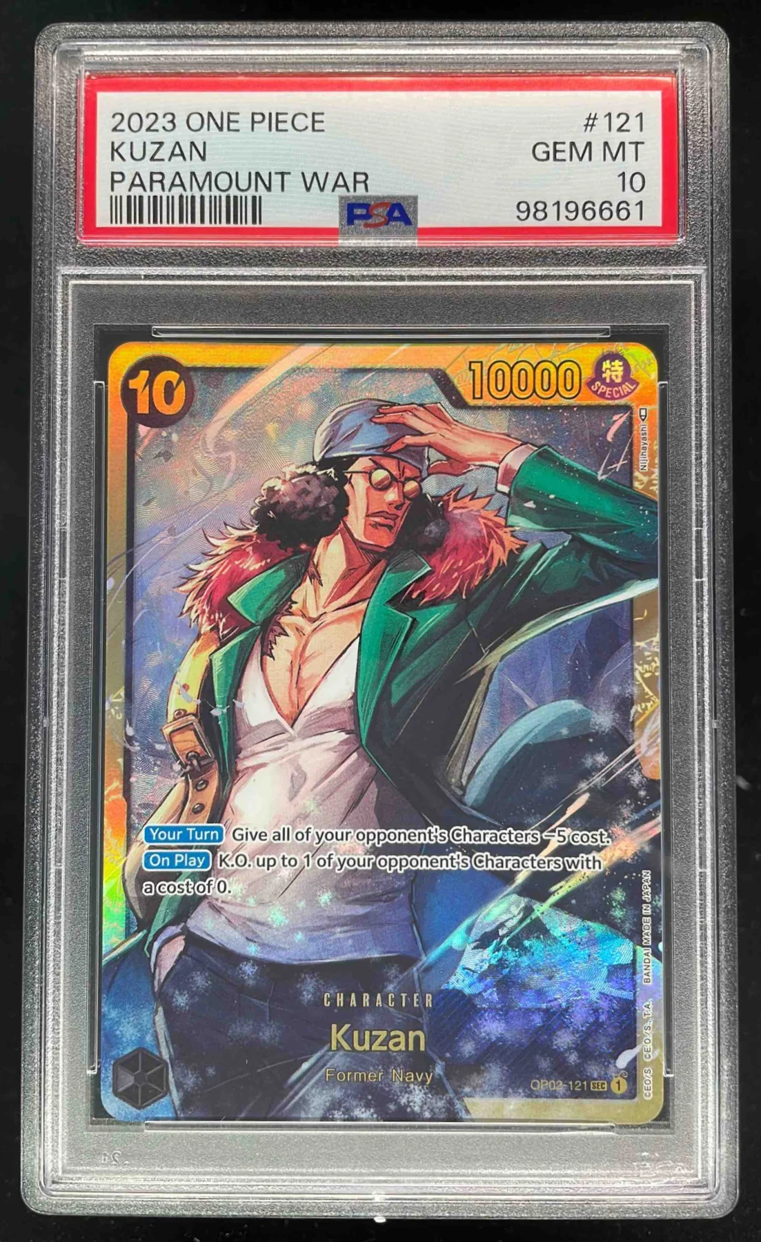 2023 One Piece Paramount War #121 Kuzan PSA 10