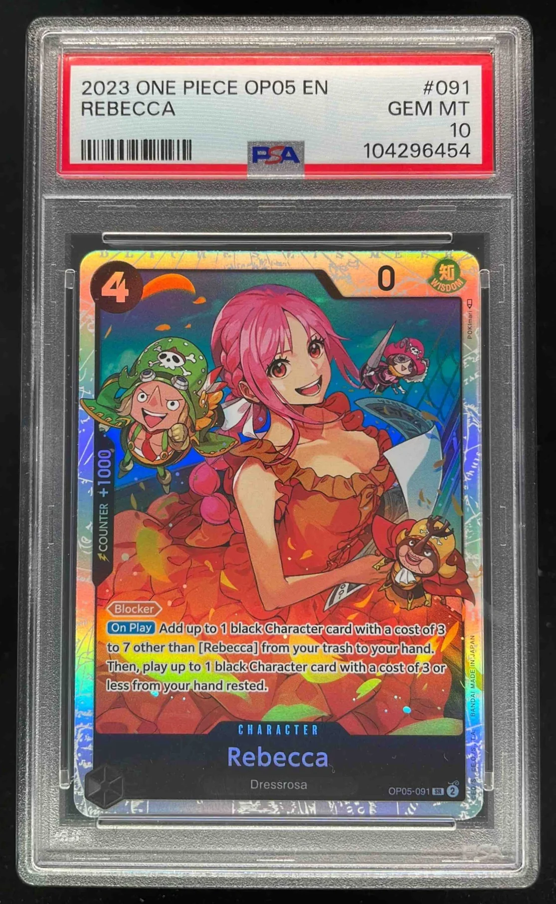 2023 One Piece OP05 EN #091 Rebecca PSA 10