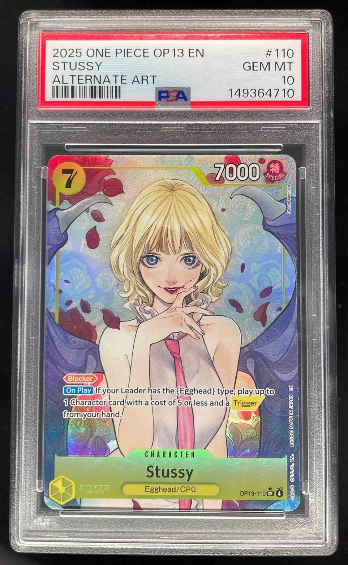 2025 One Piece OP13 EN #110 Stussy Alternate Art PSA 10