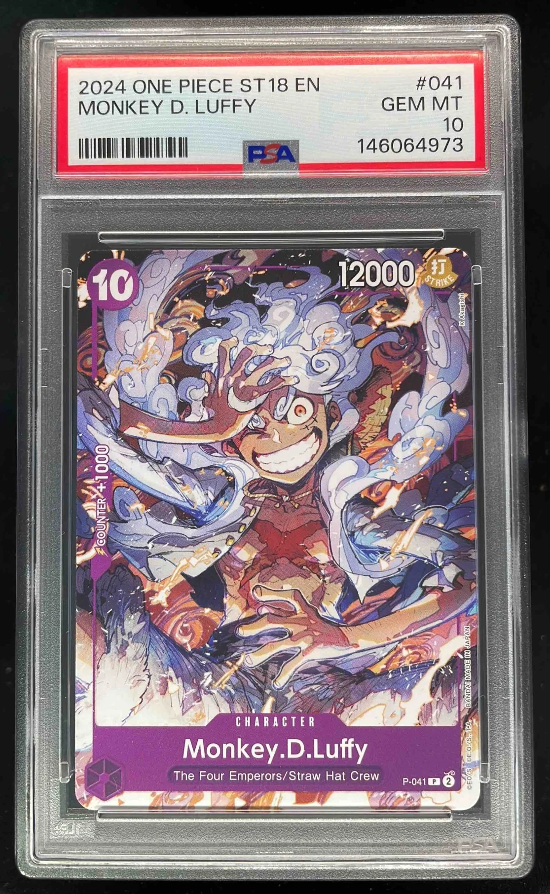 2024 One Piece ST18 EN #041 Monkey D Luffy PSA 10