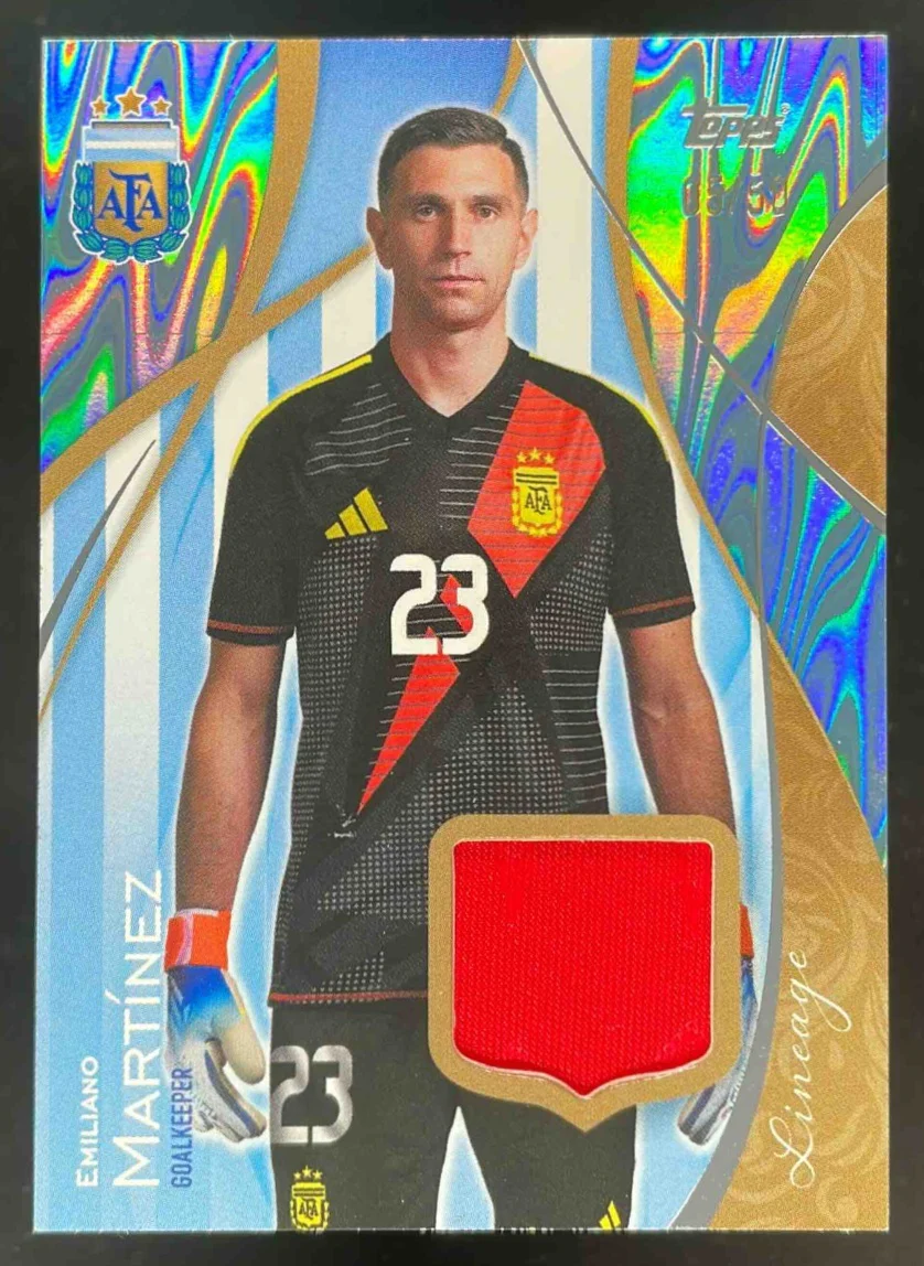 2024 Topps Lineage Argentina Sky Blue Tango #13 Emiliano Martinez /50