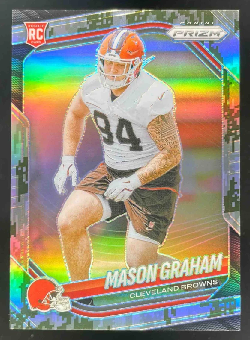 2025 Panini Prizm Forest Camo Prizm #354 Mason Graham RC /15