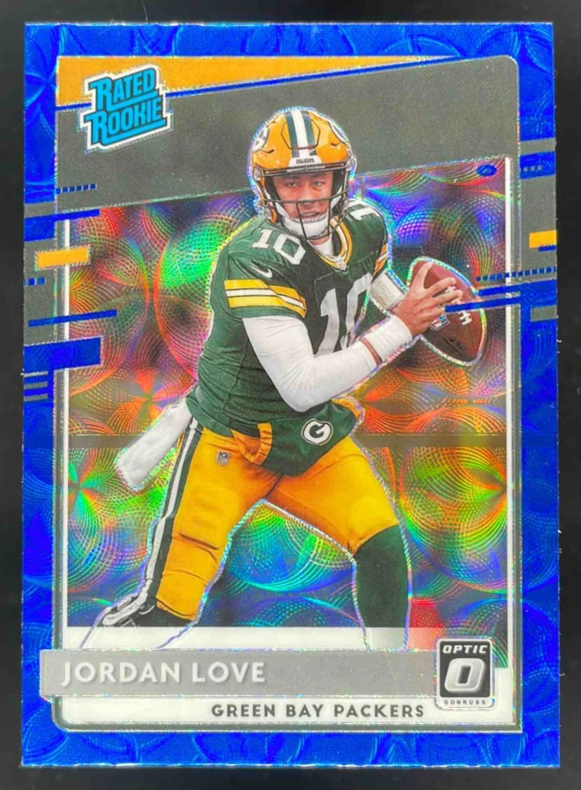 2020 Panini Donruss Optic Blue Scope Prizm #154 Jordan Love RC