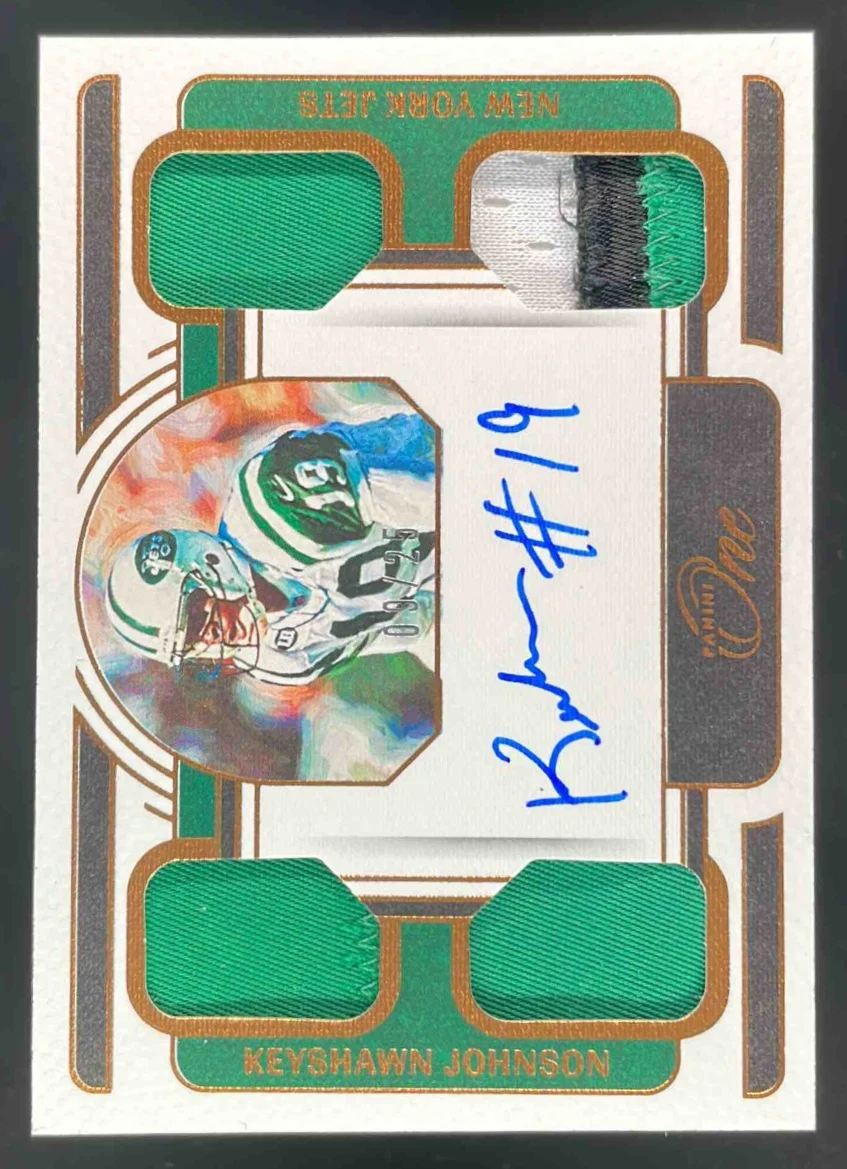 2022 Panini One Quad Patch Bronze #70 Keyshawn Johnson Auto /25
