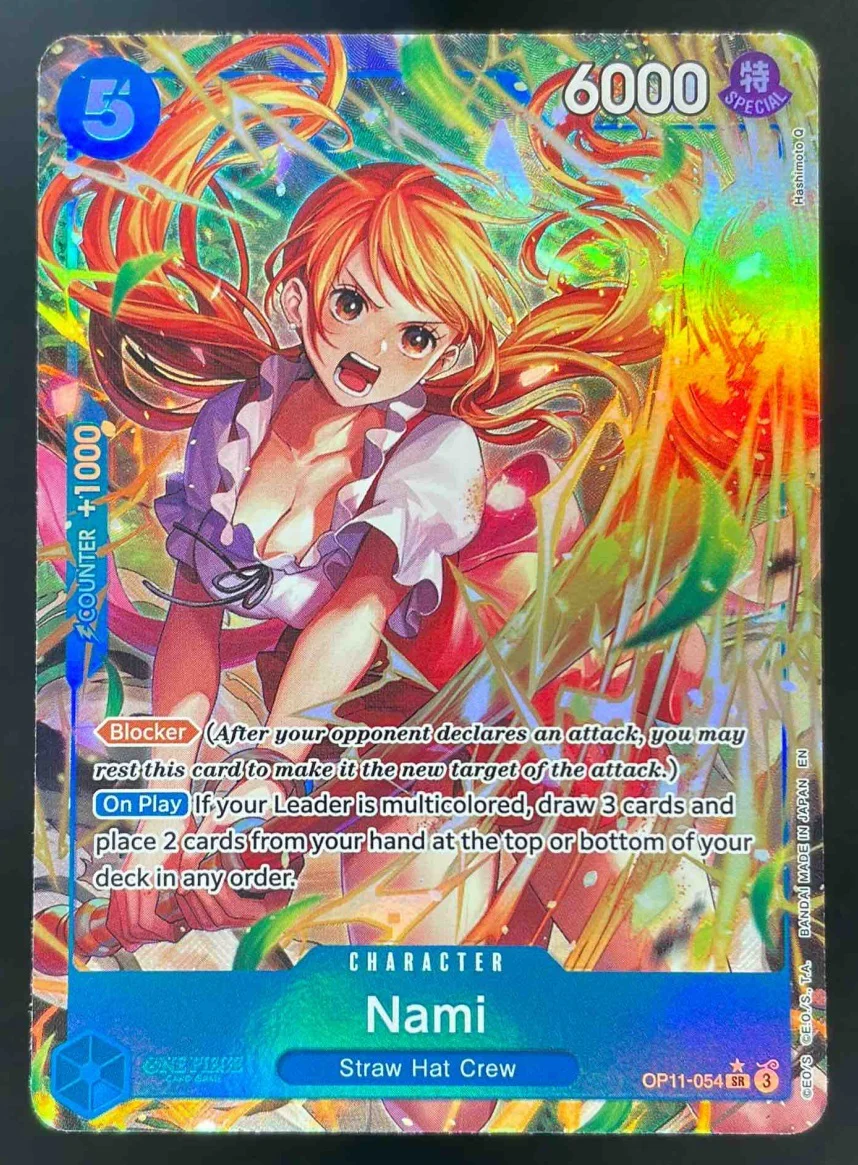 Nami 054 Alternate Art - A Fist of Divine Speed OP11 One Piece