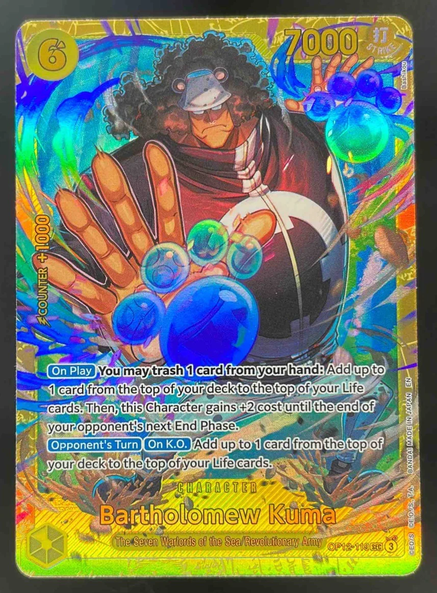 2025 One Piece Legacy of the Master #OP12-119 Bartholomew Kuma Secret Rare