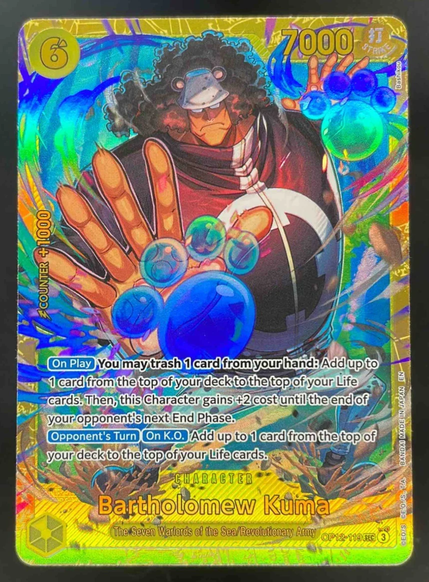 2025 One Piece Legacy of the Master #OP12-119 Bartholomew Kuma Secret Rare