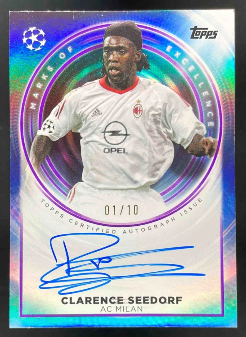 2025-26 Topps Marks Of Excellence Purple Foil #ME-CS3 Clarence Seedorf /10