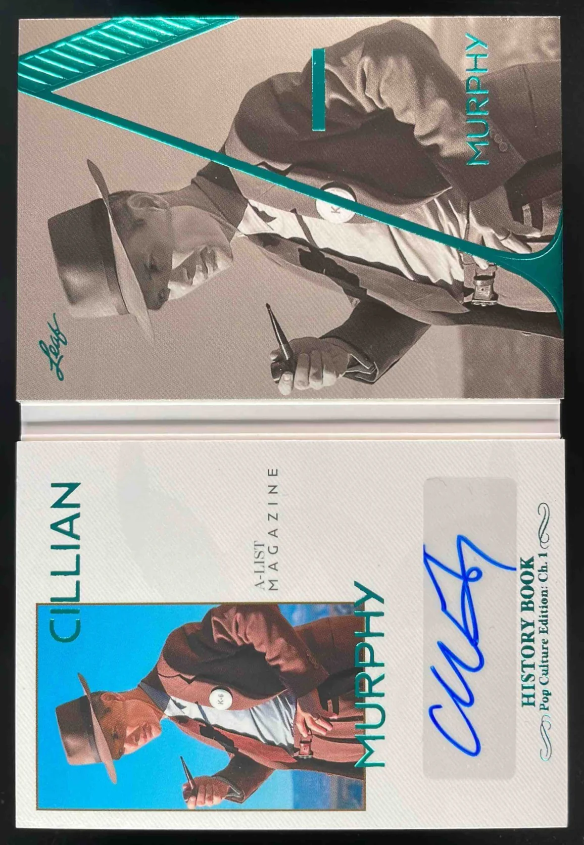 2024 Leaf History Book A List Magazine Platinum Holo #CM1 Cillian Murphy Auto /5