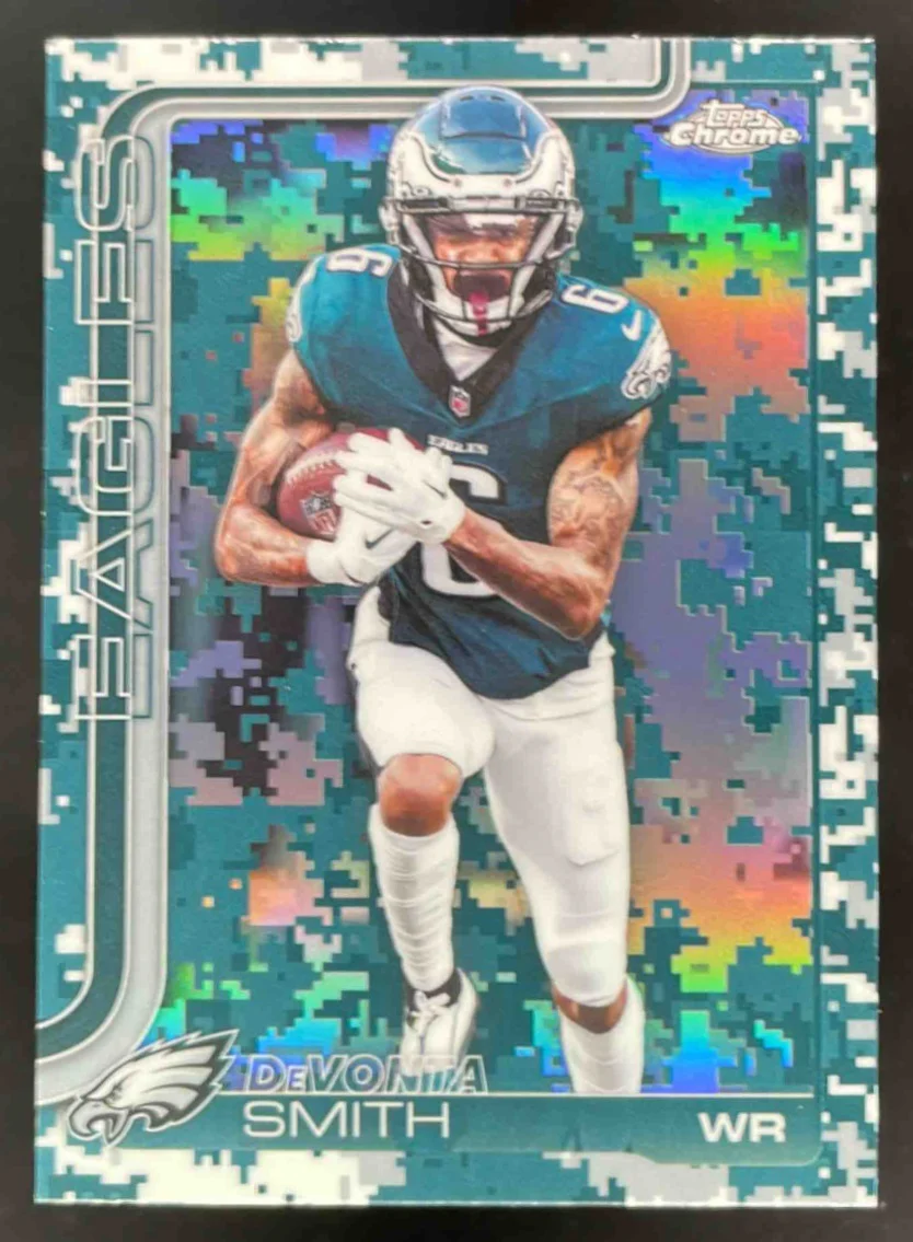 2025 Topps Chrome Team Camo Variation #244 DeVonta Smith SP