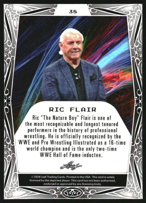 2024 Leaf Metal Legends Wrestling Crystal Green #38 Ric Flair /5 - Image 2