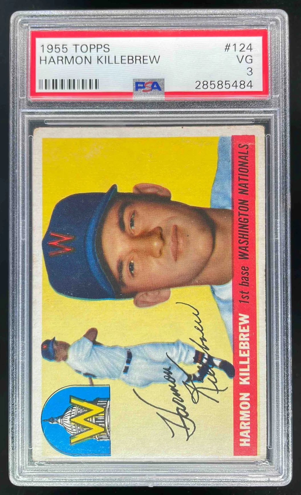 1955 Topps #124 Harmon Killebrew RC PSA 3