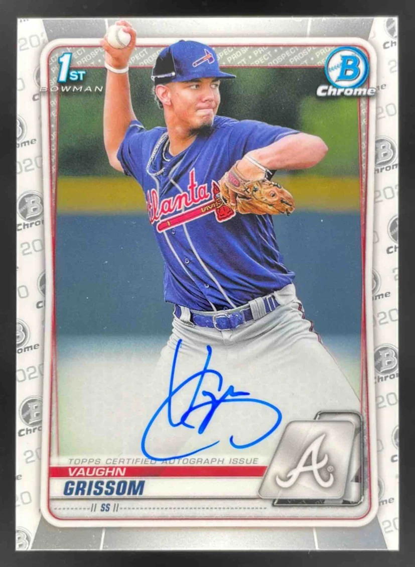 2020 Bowman Chrome Prospect Autographs #CPA-VG Vaughn Grissom RC Auto