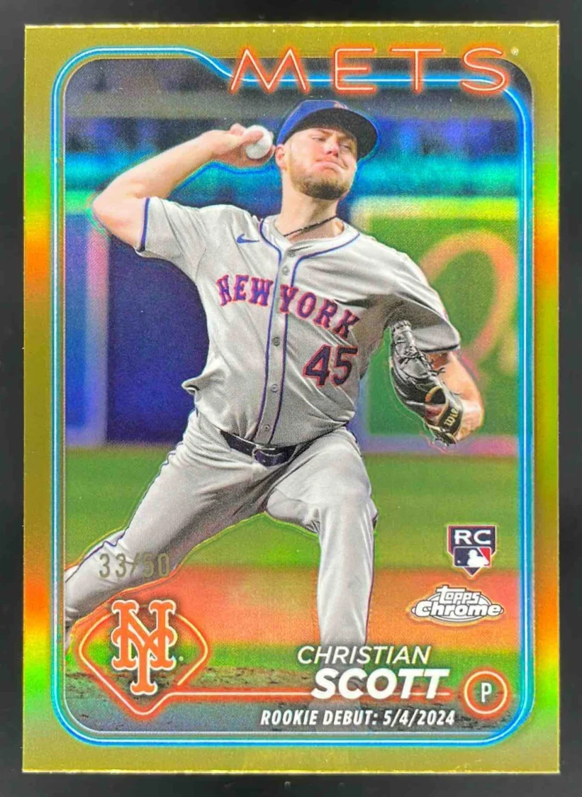 2024 Topps Chrome Update Gold Refractor #USC110 Christian Scott RC /50