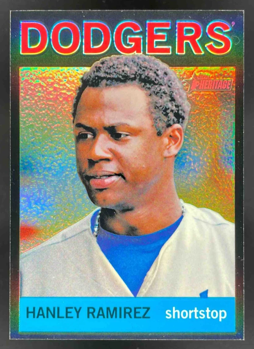 2013 Topps Heritage Chrome Black Refractors #HC13 Hanley Ramirez /64