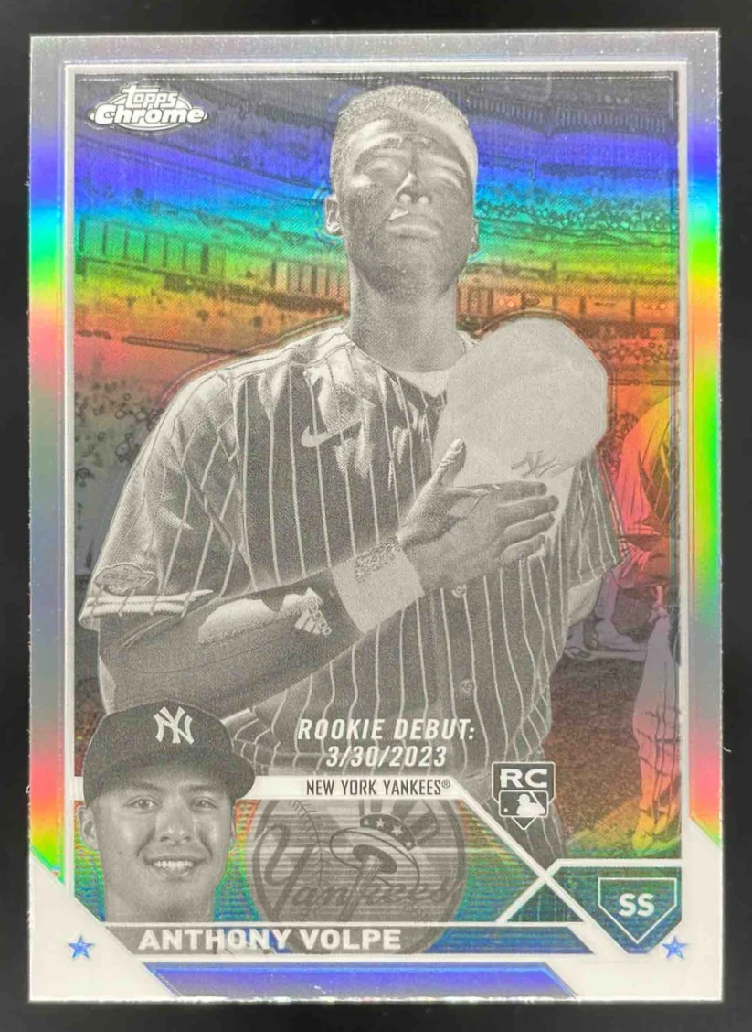 2023 Topps Chrome Update Negative Refractor #USC35 Anthony Volpe RC