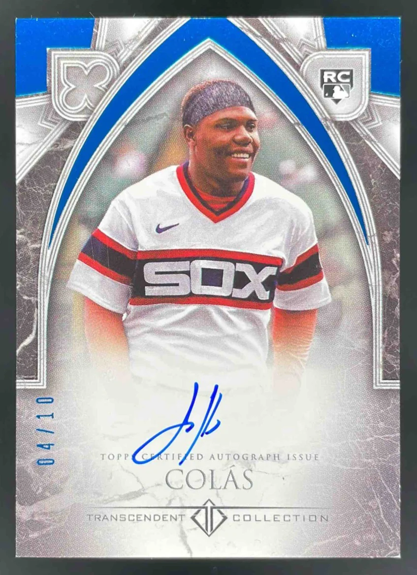 2023 Topps Transcendent Collection Showcase Blue Oscar Colas RC Auto /10