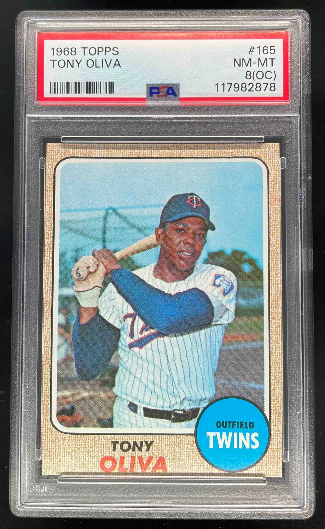 1968 Topps #165 Tony Oliva PSA 8 (OC)