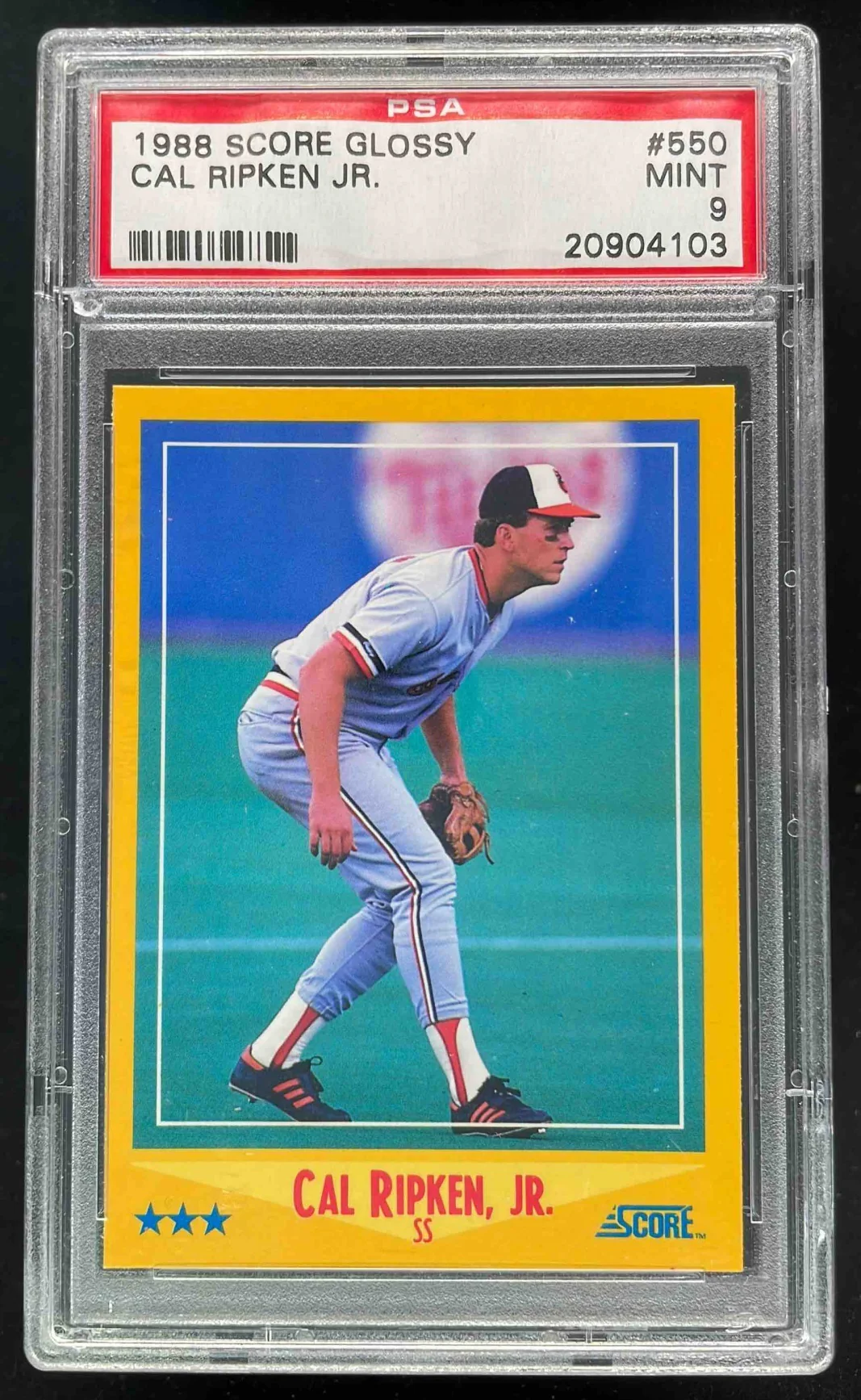 1988 Score Glossy #550 Cal Ripken Jr. PSA 9