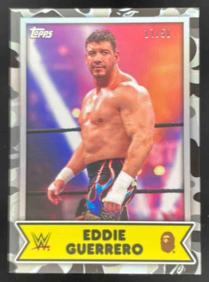 2025 Topps WWE x Bape Black And White Camo #25 Eddie Guerrero /50