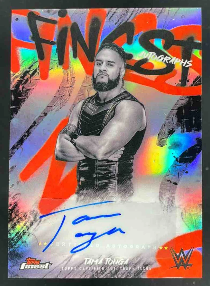 2025 Topps Finest WWE Finest Autographs Refractor #FA-TNG Tama Tonga Auto